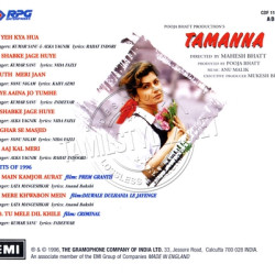 Tamanna 1997 Hindi Audio CD Rip WAV Songs Download
