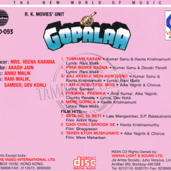 Gopala 1994 Hindi Audio CD Rip WAV Songs Download