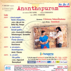 Ananthapuram 2008 Telugu Audio CD Rip Lossless FLAC/WAV Songs