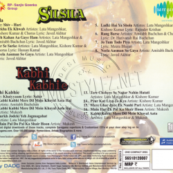 Silsila 1981 audio cd rip