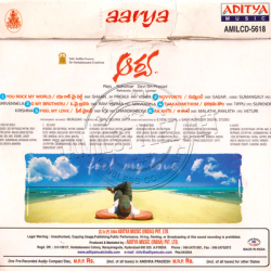 Aarya 2004, telugu audio cd