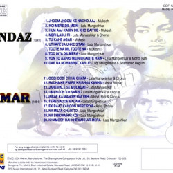 Andaz 1949 Audio CD Rip - Hindi Lossless FLAC/WAV Songs Download Andaz 1949 Audio CD Rip - Hindi Lossless FLAC/WAV Songs Download