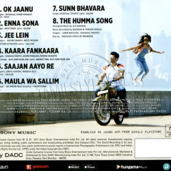 Ok Jaanu 2017 Hindi Audio CD Rip Lossless Songs Download