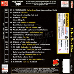Ye Tera Mera Milna 2007 Hindi Audio CD Rip Songs Download