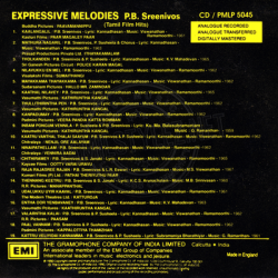 tamil audio cds / Expressive Melodies - P.B.Sreenivos