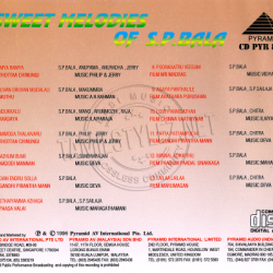 Sweet Melodies Of S.P.Bala Pyramid Cd