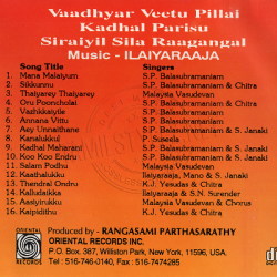 Kadhal Parisu 1987 Tamil Audio CD Rip Download